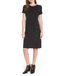 ALL IN FAVO R Button Up T Shirt Dress