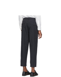 Issey Miyake Men Black Nylon Span Trousers