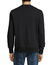 Diesel Zipper Detail Mixed Knit Sweatshirt Black