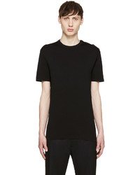 Black Knit Crew-neck T-shirt