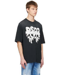 DSQUARED2 Black After Midnight Goth Skater T Shirt