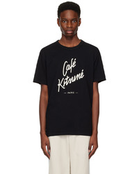 MAISON KITSUNÉ Black Caf Kitsun T Shirt