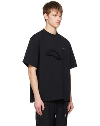 Feng Chen Wang Black Double Neck T Shirt