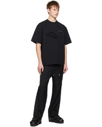 Feng Chen Wang Black Double Neck T Shirt