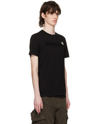 Moncler Black Flocked T Shirt