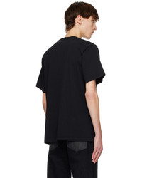 Helmut Lang Black Flocked T Shirt