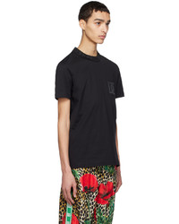 Dolce & Gabbana Black Jacquard Crewneck T Shirt