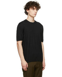 Agnona Black Knit Cashmere T Shirt