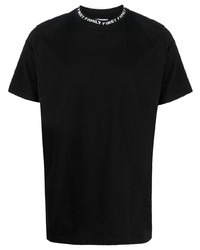 Family First Intarsia Knit Logo Collar T Shirt