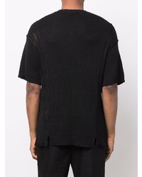 Yohji Yamamoto Knitted Short Sleeve T Shirt