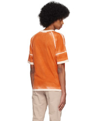 Stone Island Orange Gart Dyed T Shirt