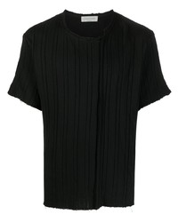 Yohji Yamamoto Ribbed Cotton T Shirt