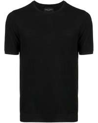 Roberto Collina Ribbed Cuff Cotton T Shirt