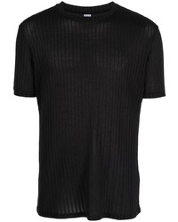 Winnie NY Ribbed Knit Round Neck T Shirt