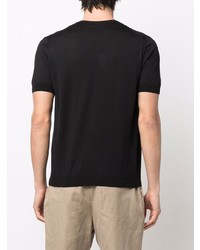 Giorgio Armani Ribbed Knit Short Sleeved T Shirt