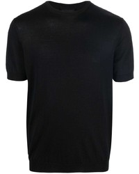 Giorgio Armani Ribbed Knit Short Sleeved T Shirt