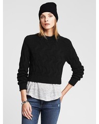 Banana Republic Cable Knit Cropped Pullover