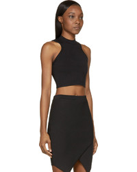 Versace Black Cropped Knit Top