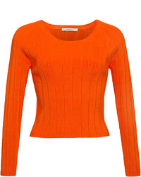 Carven Cropped Rib Knit Top