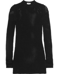 Acne Studios Alca Open Knit Mini Dress Black