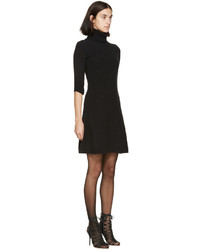Dsquared2 Black Knit Turtleneck Dress