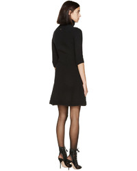 Dsquared2 Black Knit Turtleneck Dress