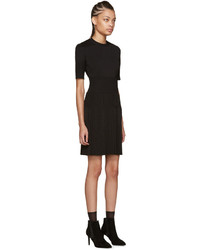 Givenchy Black Pleated Knit Dress