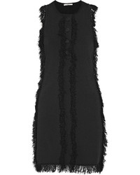 Edun Fringed Stretch Knit Dress Black