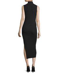 Theory Hedrisa Lustrate Ribbed Knit Mock Neck Dress