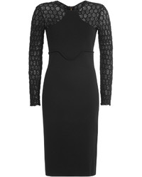 Roland Mouret Knit Dress With Patterned Sleeves
