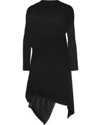 MARQUES ALMEIDA Marques Almeida Asymmetric Ribbed Open Knit Dress Black