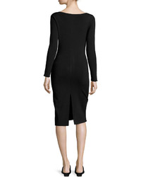 The Row Melindah Long Sleeve Knit Dress Black
