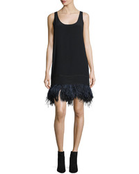 No.21 No 21 Olga Knitted Feather Hem Cocktail Dress