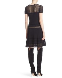 Diane von Furstenberg Celina Textured Knit Fit Flare Dress