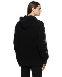 Givenchy Black Boucl Barbed Wire Zip Hoodie