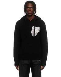 Off-White Black Chunky Knit Hoodie