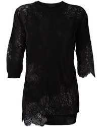 Ermanno Scervino Lace Insert Knitted Top