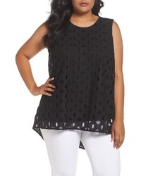 Vince Camuto Plus Size Highlow Cable Lace Top