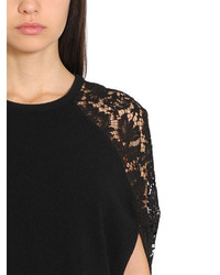Valentino Wool Cashmere Knit Lace Top