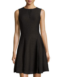 Taylor Sleeveless Lace Insert Knit Dress Black