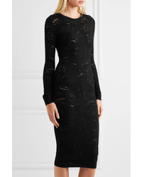 Versace Open Knit Dress Black