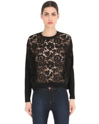 Valentino Studded Lace Knit Sweater