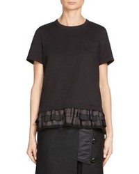 Sacai Cable Pattern Lace Tee
