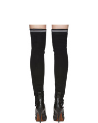 Fendi Black Knit Over The Knee Boots