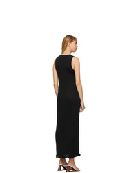 Marina Moscone Black Plisse Dress