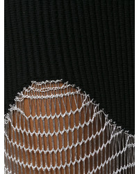 Alexander McQueen Metallic Mesh Knit Skirt