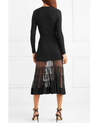 Alexander McQueen Ed Ribbed Stretch Knit Dress