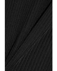 Ellery Jupiter Ribbed Knit Midi Dress Black