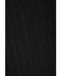 Diane von Furstenberg Layered Ribbed Knit Midi Dress Black