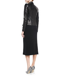 Lafayette 148 New York Pleated A Line Knit Skirt